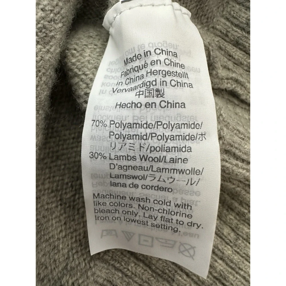 New J.Crew Sweater Mens XL Gray Crew Neck‎ Lambswool Blend Career Formal Outdoor